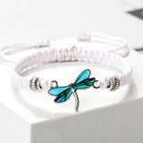 Bracelet tissé main Rêves de libellules