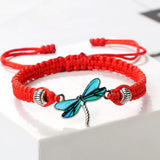 Bracelet tissé main Rêves de libellules