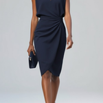 Andreia | Vestido Midi Drapeado
