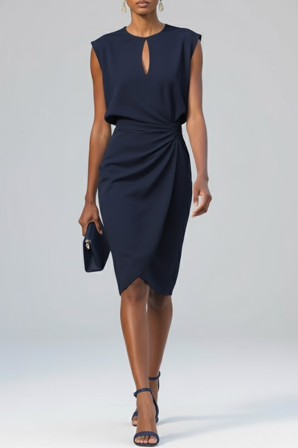 Andreia | Vestido Midi Drapeado