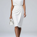 Andreia | Vestido Midi Drapeado
