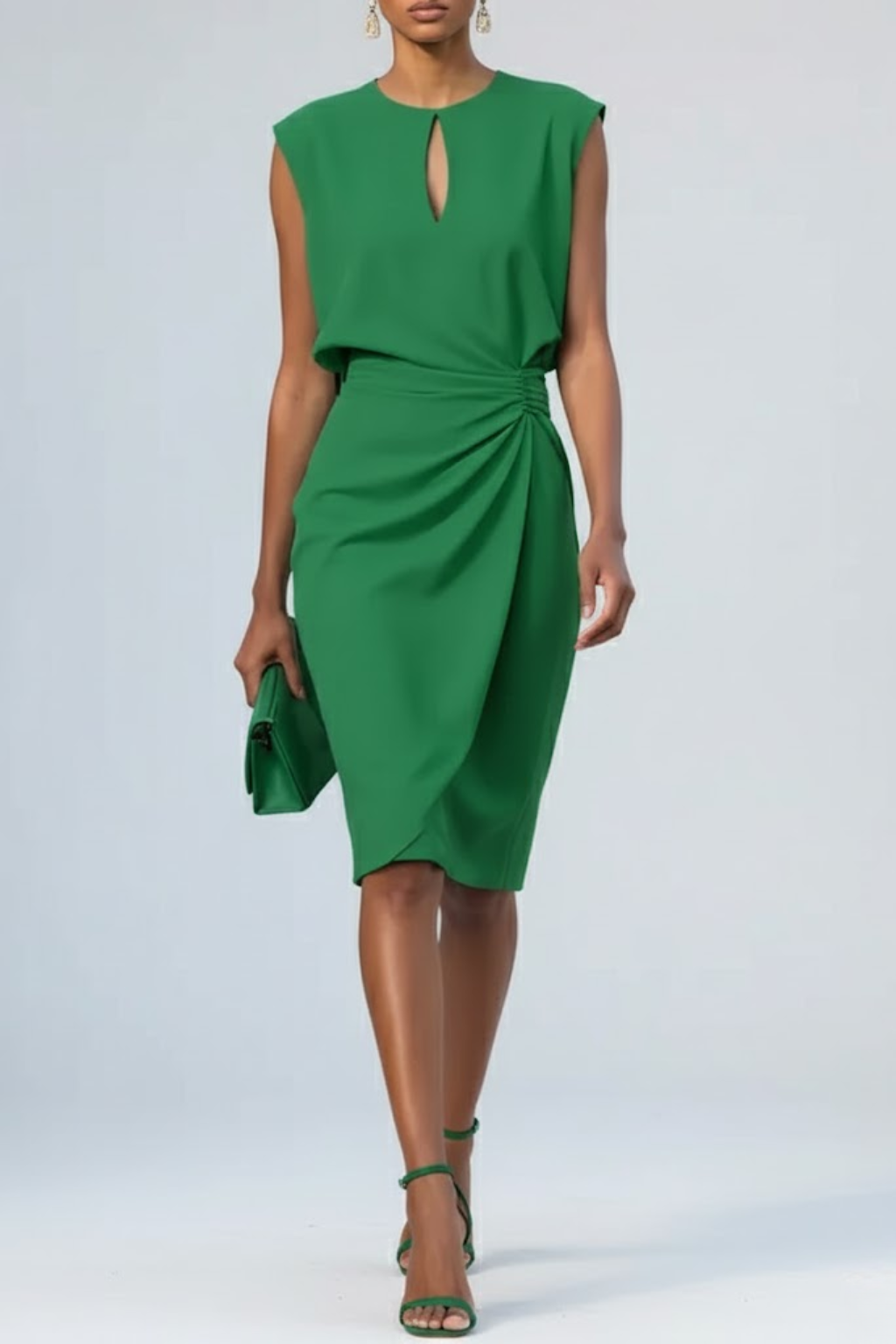 Andreia | Vestido Midi Drapeado