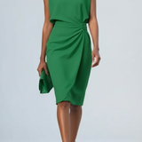 Andreia | Vestido Midi Drapeado