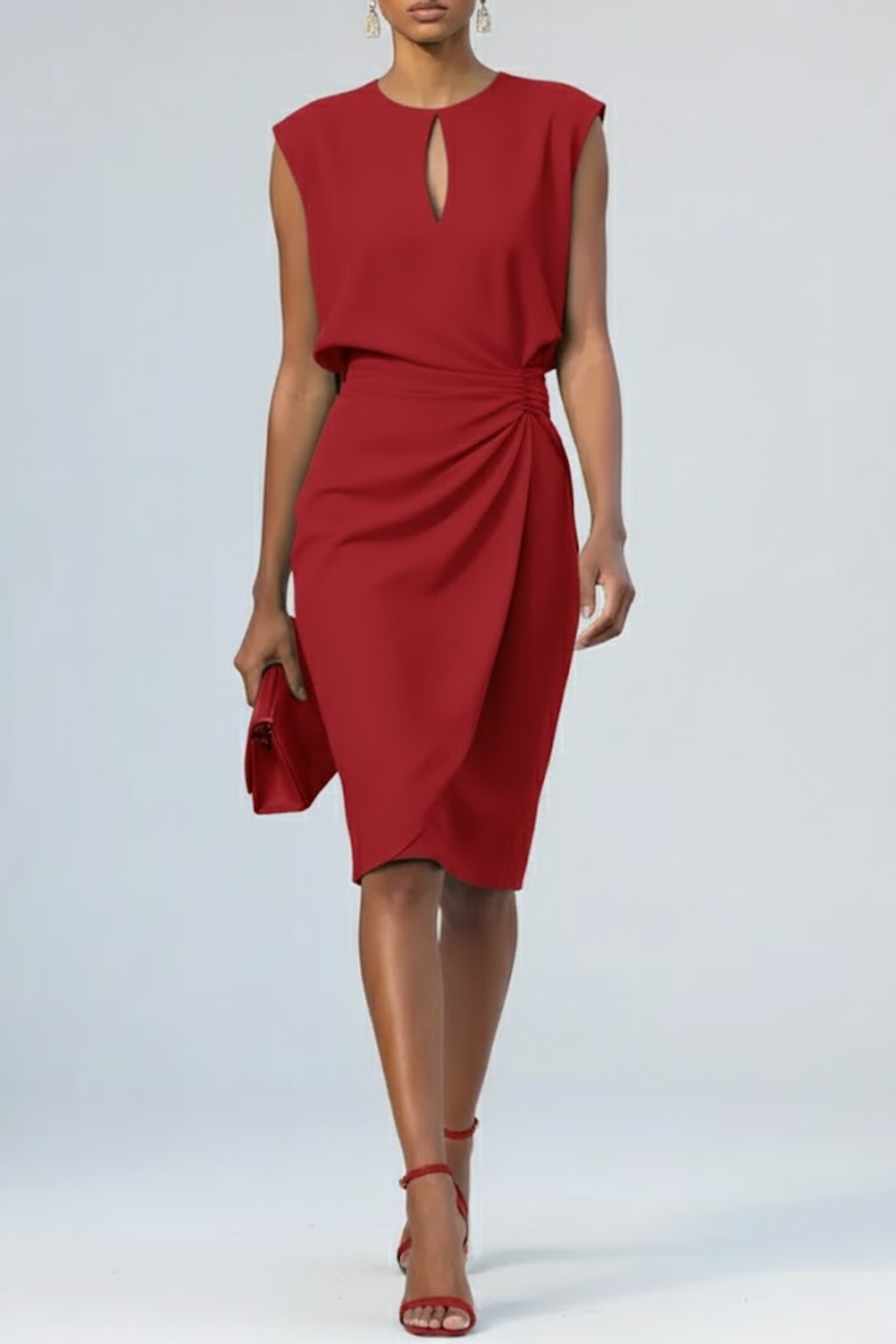 Andreia | Vestido Midi Drapeado