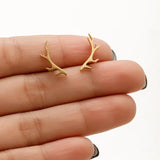 Boucles d'oreilles clous en bois de cerf