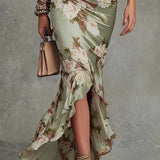Carina | Vestido Maxi Floral Franzido