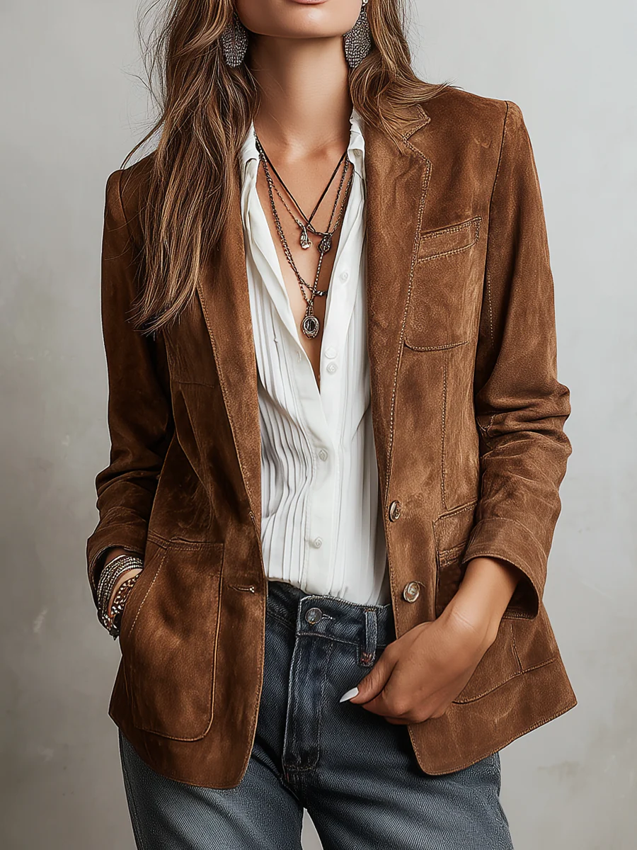 Aurora | Blazer Vintage Castanho
