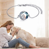 Bracelet ajustable avec breloque Chien en Argent Sterling
