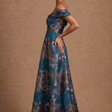 Adriana | Vestido comprido evasê em devorê
