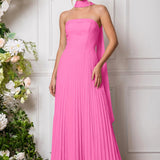 Amélia | Vestido de dama de honor chiffon evasê pregas