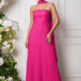 Amélia | Vestido de dama de honor chiffon evasê pregas