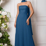 Amélia | Vestido de dama de honor chiffon evasê pregas