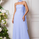 Amélia | Vestido de dama de honor chiffon evasê pregas