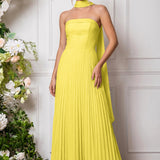 Amélia | Vestido de dama de honor chiffon evasê pregas