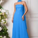 Amélia | Vestido de dama de honor chiffon evasê pregas