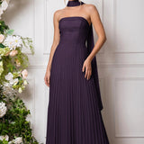 Amélia | Vestido de dama de honor chiffon evasê pregas