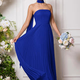 Amélia | Vestido de dama de honor chiffon evasê pregas