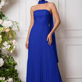 Amélia | Vestido de dama de honor chiffon evasê pregas