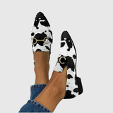 Mocassins Estampados com Fivela