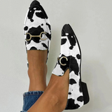 Mocassins Estampados com Fivela