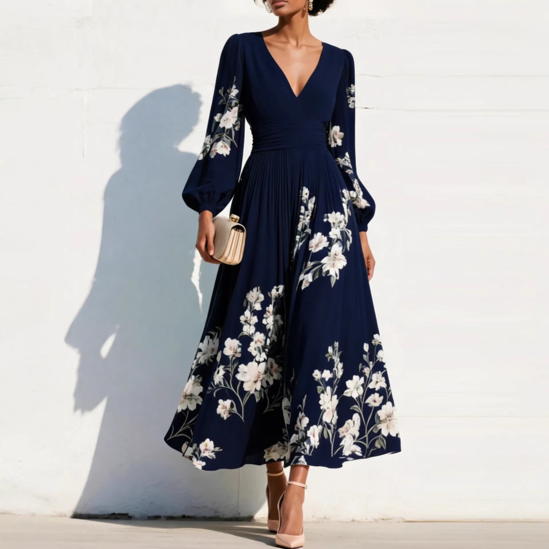 Denise | Vestido Midi com Mangas Balão