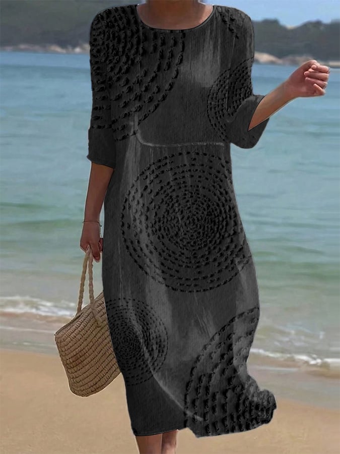 Mónica™ | Vestido Midi com Bordado
