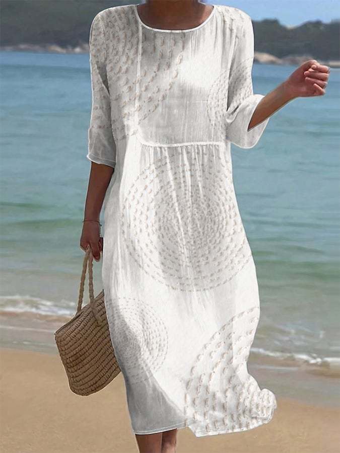 Otília™ | Vestido Midi Bordado