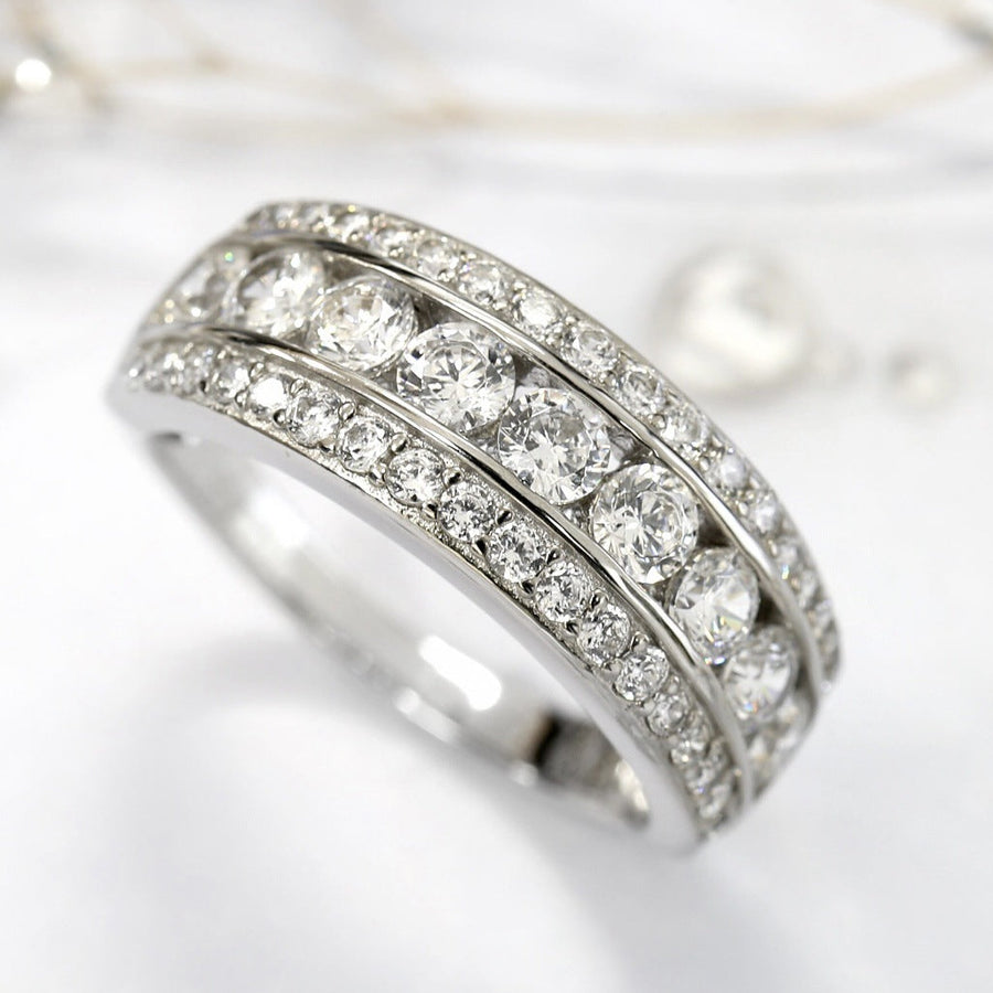 Anel Pedra Elegante Prateado