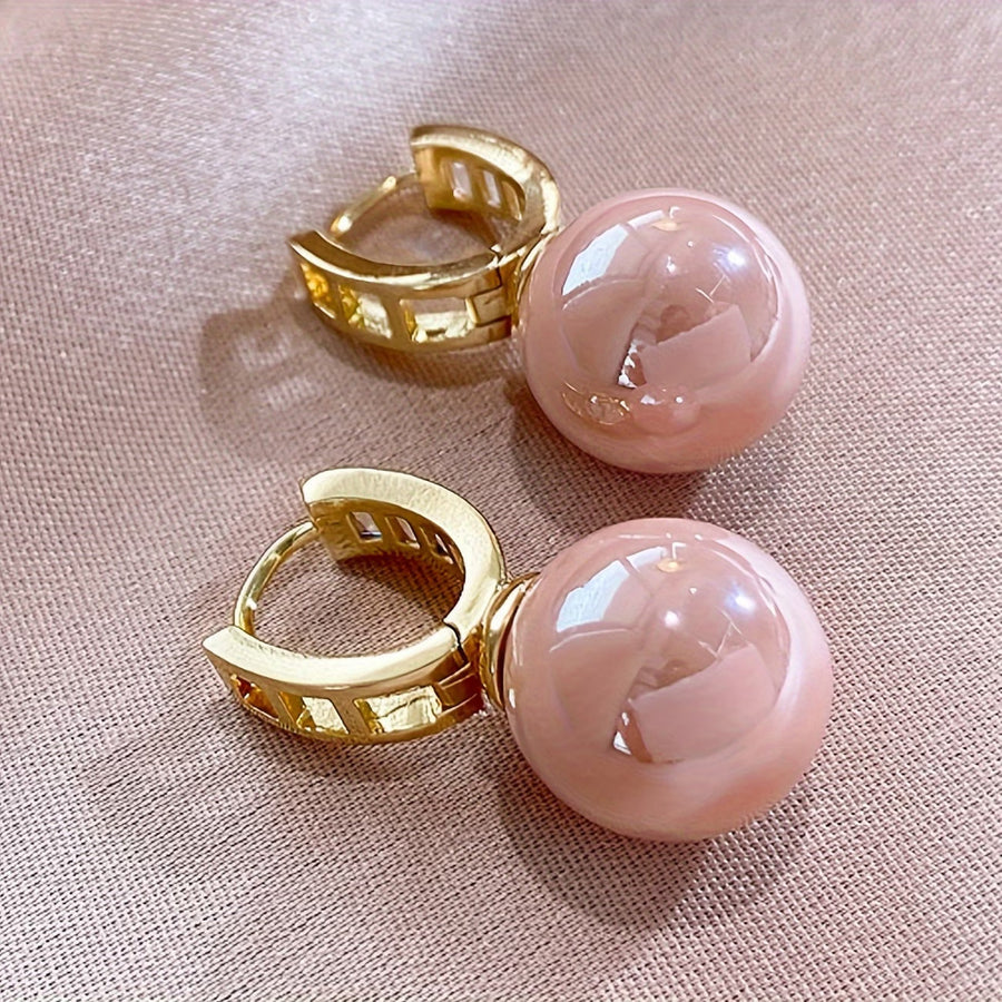 Brincos em Forma de Rosa com Pérola