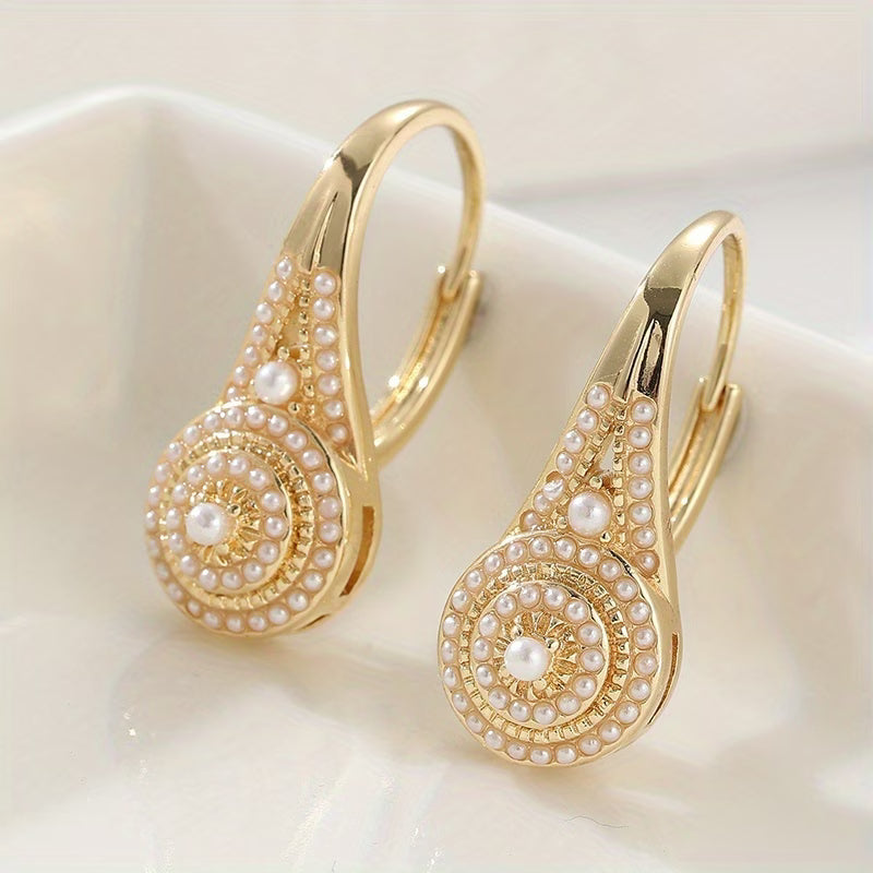 Brincos Flor Elegantes com Pérola