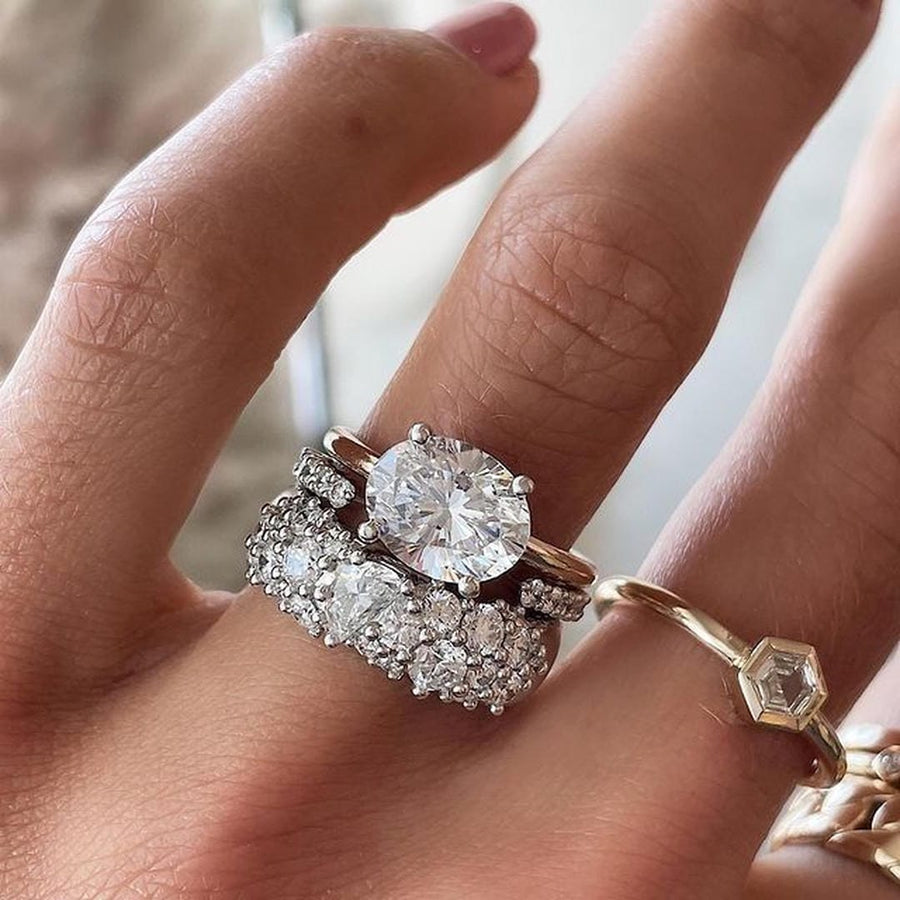 Conjunto de Anéis Empilháveis Zircónias