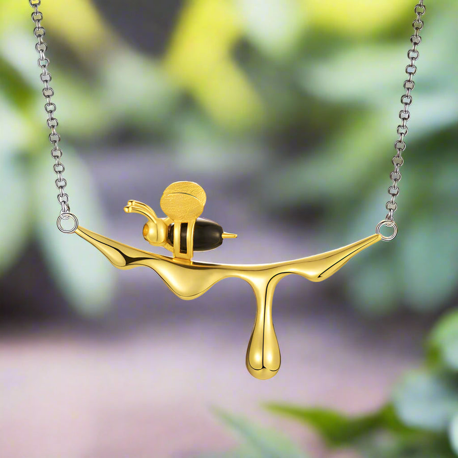 Collier Gouttes de Miel et Abeille