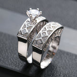 Conjunto de Anéis Zircónia Fina