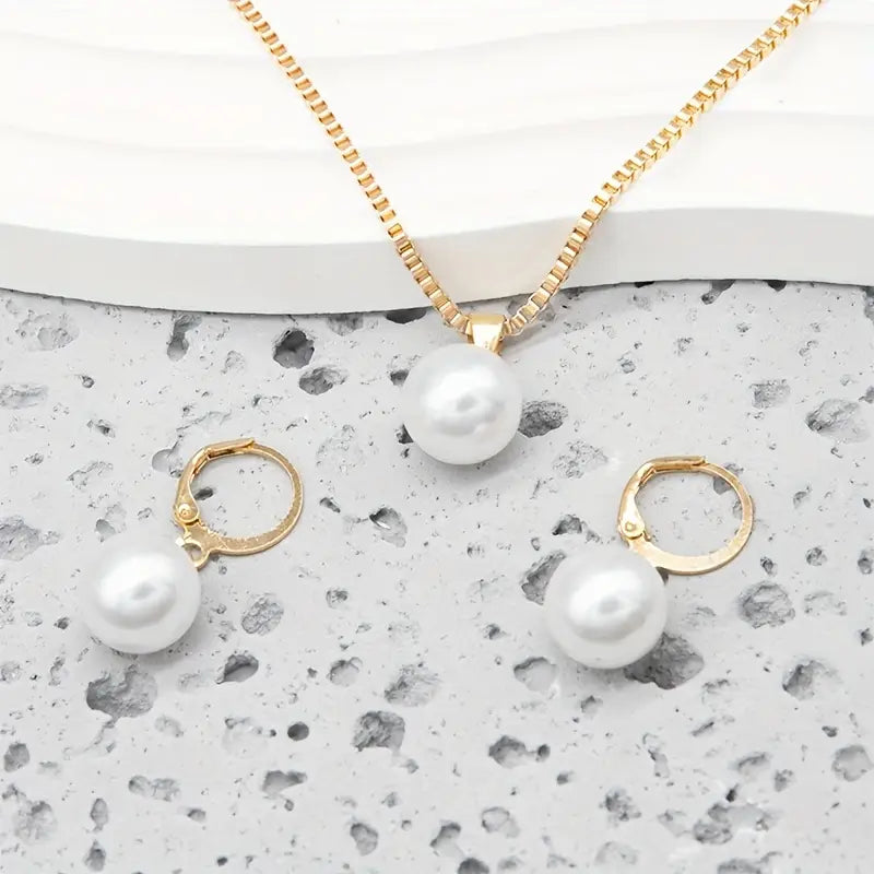 Conjunto de Colar Elegante com Pérolas