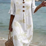 Celeste™ | Vestido Midi Estampado