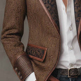 Francisca | Blazer Espinha de Peixe com Detalhes Estampados