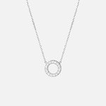 Colar Órbita Zircónias prateado 12 mm