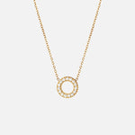 Colar Órbita Zircónias dourado 12 mm
