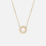 Colar Órbita Zircónias dourado 12 mm