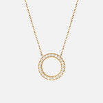 Colar Órbita Zircónias dourado 20 mm