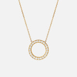 Colar Órbita Zircónias dourado 20 mm