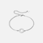 Pulseira Órbita Zircónias prateado