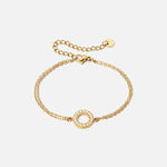 Pulseira Órbita Zircónias dourado