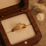 Conjunto de Anéis Finos Brilhantes