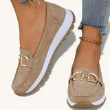 Mocassins de Plataforma com Fivela