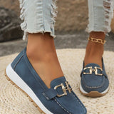 Mocassins de Plataforma com Fivela