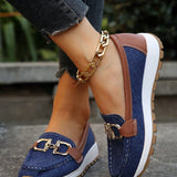 Mocassins de Plataforma com Fivela