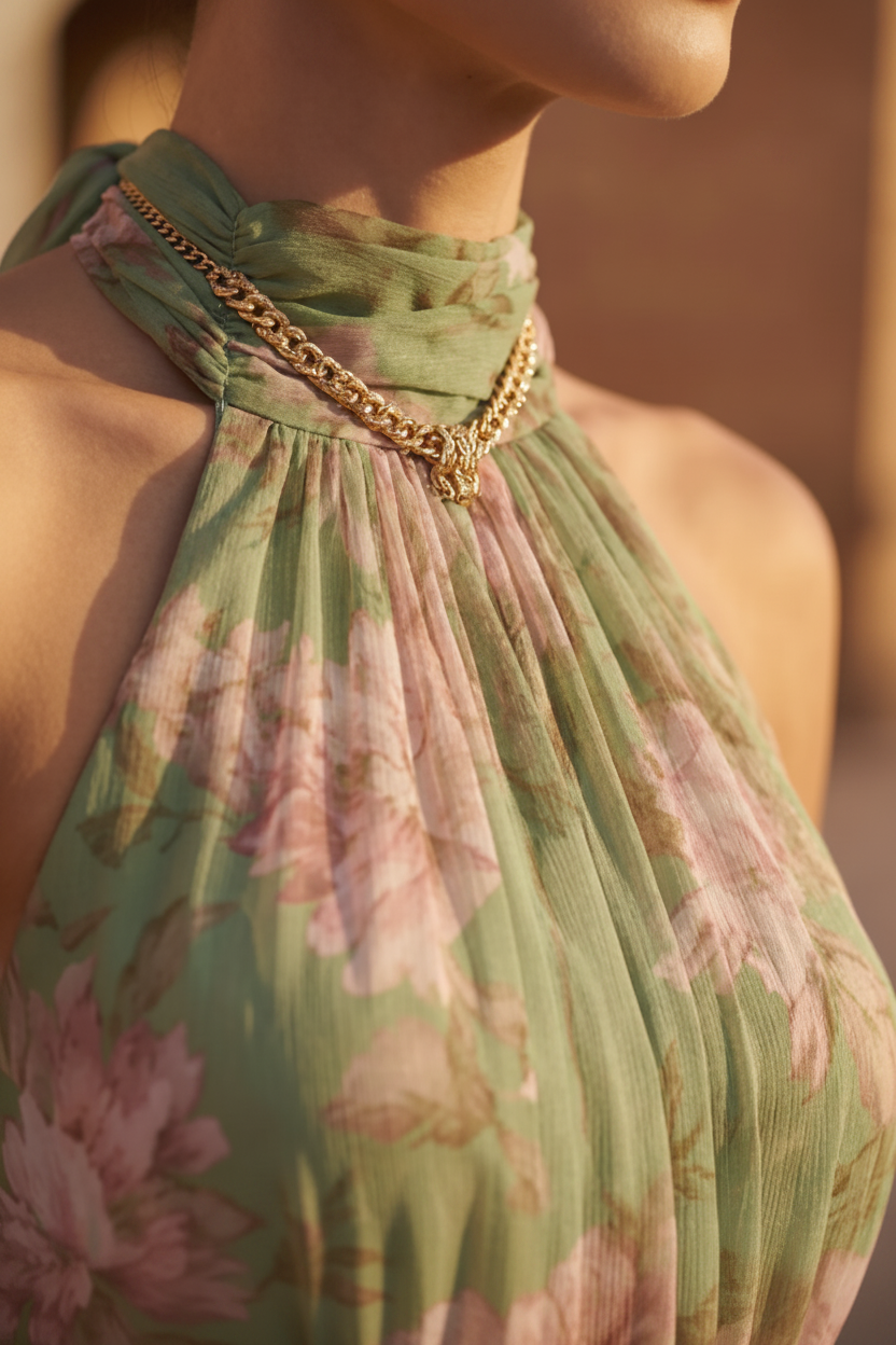 Detalhe do decote
