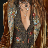 Ana | Blazer Patchwork com Estampado Floral
