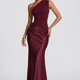 Eva | Vestido comprido tubinho franzidos em crepe elástico